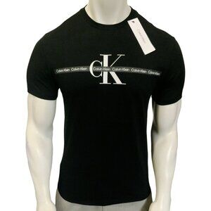 NWT CALVIN KLEIN AUTHENTIC MEN'S BLACK CREW NECK SHORT SLEEVE T-SHIRT SIZE S M L